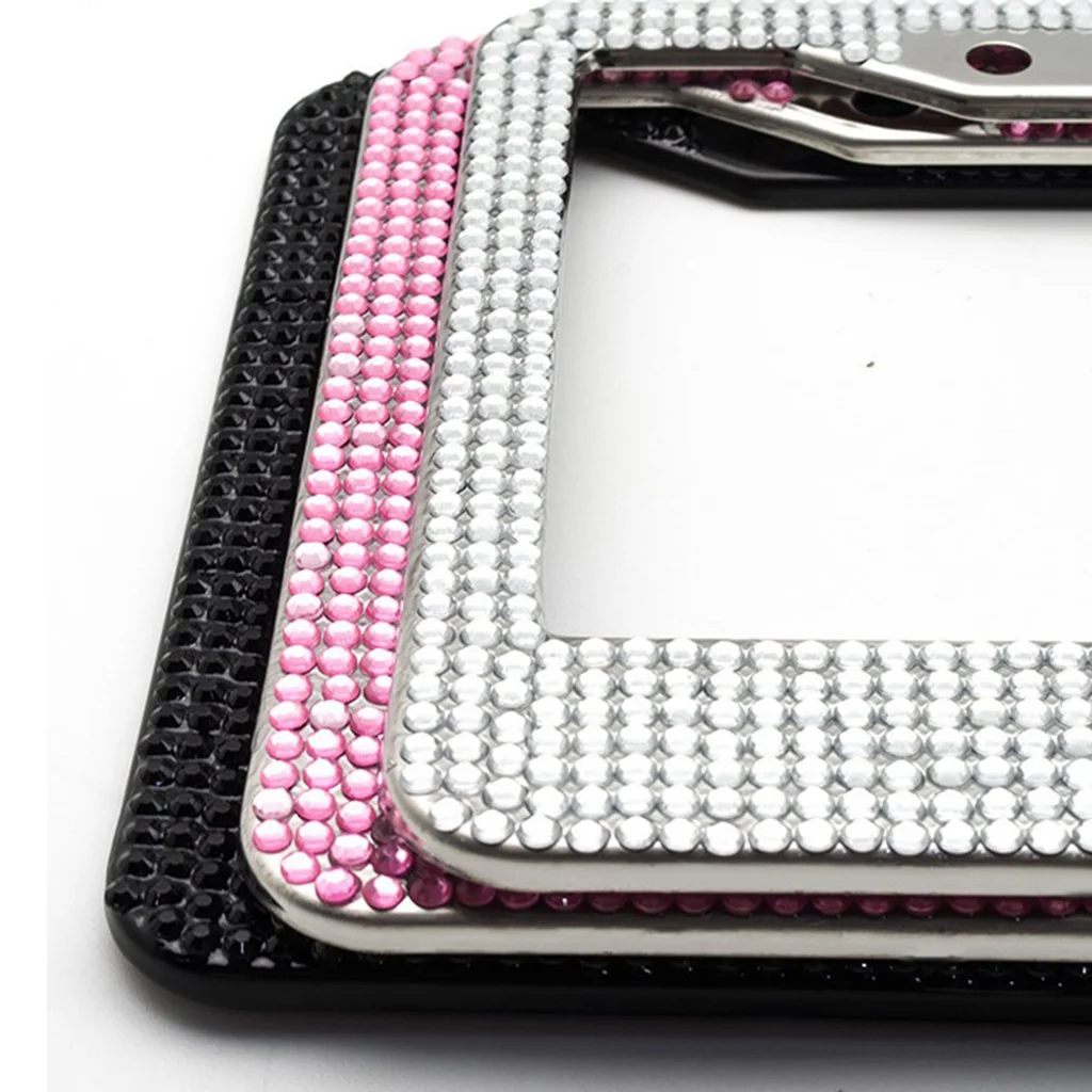 Bling Metal Car License Plate Frame with Clear Crystals Cute Chrome Holder Tag for United States Vehicles Standard Plates
Bling Metal Car License Plate Frame with Clear Crystals Cute Chrome Holder Tag for United States Vehicles Standard Plates