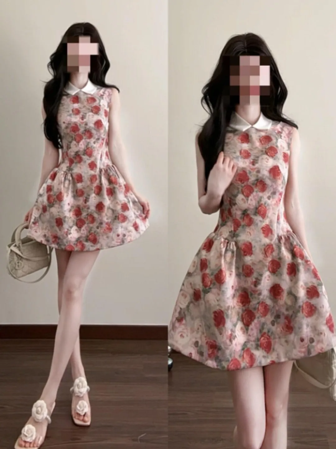 Retro Gentle Style Puffy Vest Short Skirt Unique Beautiful Print Dress Summer Season High Waist Elastic Waist Soft Fabric
Retro Gentle Style Puffy Vest Short Skirt Unique Beautiful Print Dress Summer Season High Waist Elastic Waist Soft Fabric