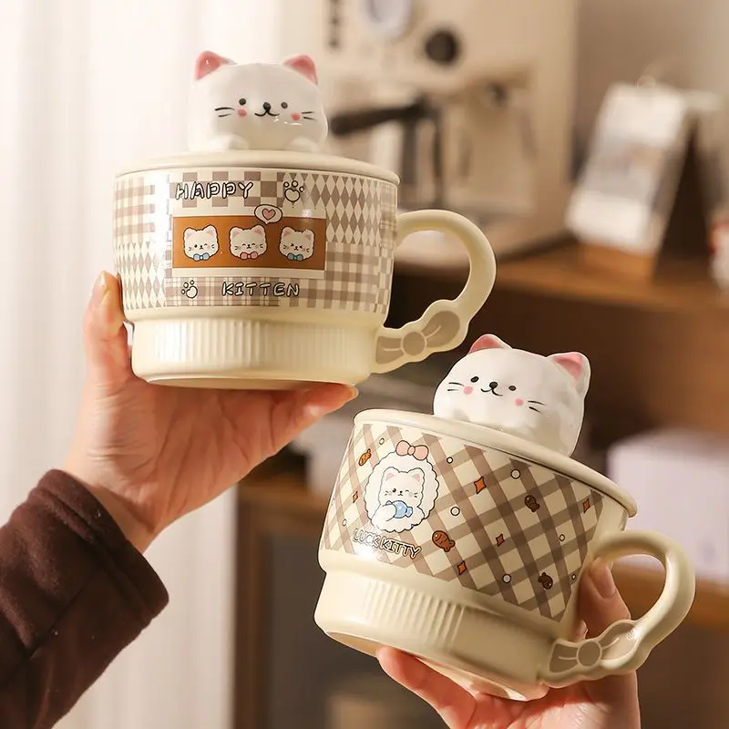 Cute Ceramic Mug with Lid & Spoon: Large-Capacity, High-Aesthetic Bowl/Cup for Oatmeal, Breakfast & Yogurt – Ideal for Student
Cute Ceramic Mug with Lid & Spoon: Large-Capacity, High-Aesthetic Bowl/Cup for Oatmeal, Breakfast & Yogurt – Ideal for Student