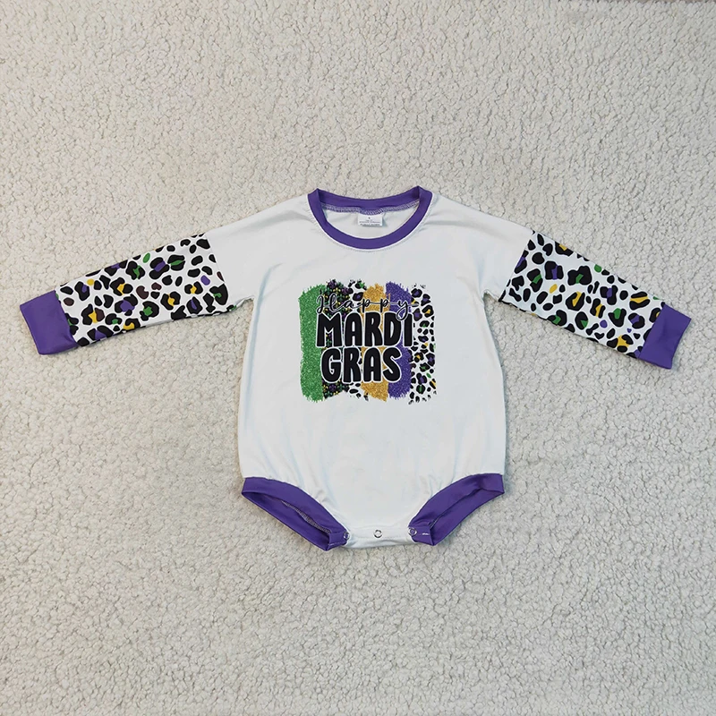 Newborn Mardi Gras Bubble Leopard Long Sleeves Romper Baby Girl Jumpsuit Kid Bummie Wholesale Toddler One-piece Spring Clothes
Newborn Mardi Gras Bubble Leopard Long Sleeves Romper Baby Girl Jumpsuit Kid Bummie Wholesale Toddler One-piece Spring Clothes