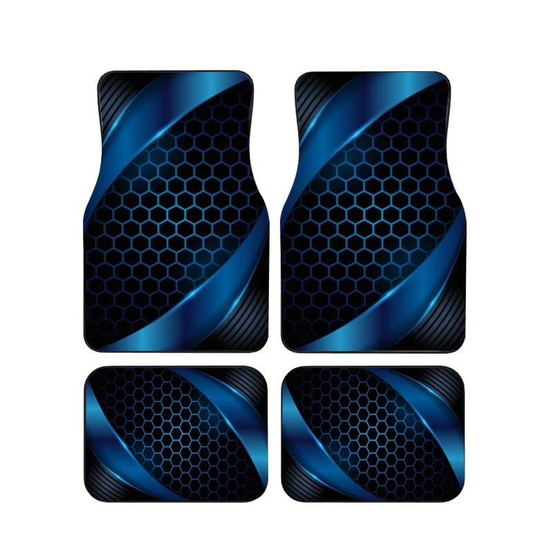 Blue Curved Stripe Hexagon Honeycomb Car Floor Mats 4Pcs Sport Gradient Design All Season Waterproof Rubber Auto Foot Mats
Blue Curved Stripe Hexagon Honeycomb Car Floor Mats 4Pcs Sport Gradient Design All Season Waterproof Rubber Auto Foot Mats