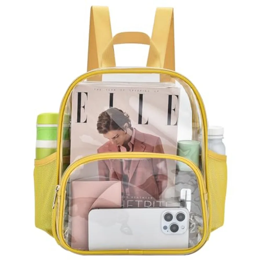 Clear Backpack for Stadium Events 12x12x6 with Front Pocket for Concert Sport Fashion Women Backpack Events Work Travel Gold
Clear Backpack for Stadium Events 12x12x6 with Front Pocket for Concert Sport Fashion Women Backpack Events Work Travel Gold
