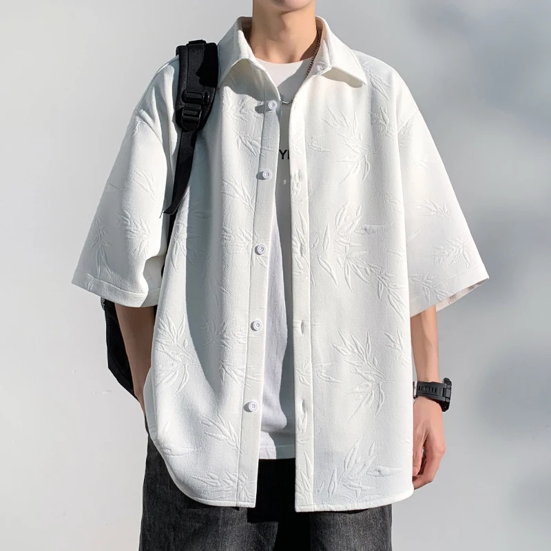 Summer New Men Shirts Male Shirts Short Sleeve Large Size Jacquard Casual Top For Plus Sized Man Slim Fit Comfort
Summer New Men Shirts Male Shirts Short Sleeve Large Size Jacquard Casual Top For Plus Sized Man Slim Fit Comfort
