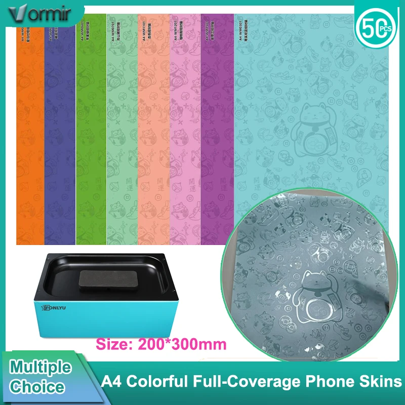 VORMIR A4 Heat Shrink Film Mobile Phone Full Cover Wrapped Color Change Films for iPhone 17 16 15 promax Vacuum Wrapping Machine
VORMIR A4 Heat Shrink Film Mobile Phone Full Cover Wrapped Color Change Films for iPhone 17 16 15 promax Vacuum Wrapping Machine