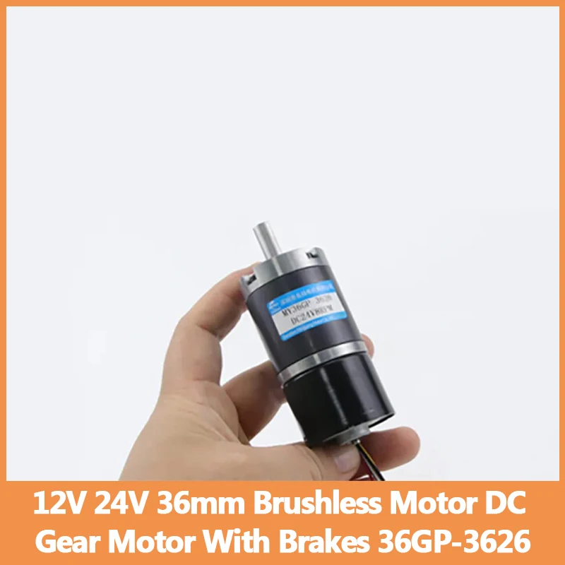 12V 24V 36mm Brushless Motor DC Planetary Gear Motor Shaft Diameter 6/8mm 6lines With Brakes CW CCW 36GP-3626
12V 24V 36mm Brushless Motor DC Planetary Gear Motor Shaft Diameter 6/8mm 6lines With Brakes CW CCW 36GP-3626