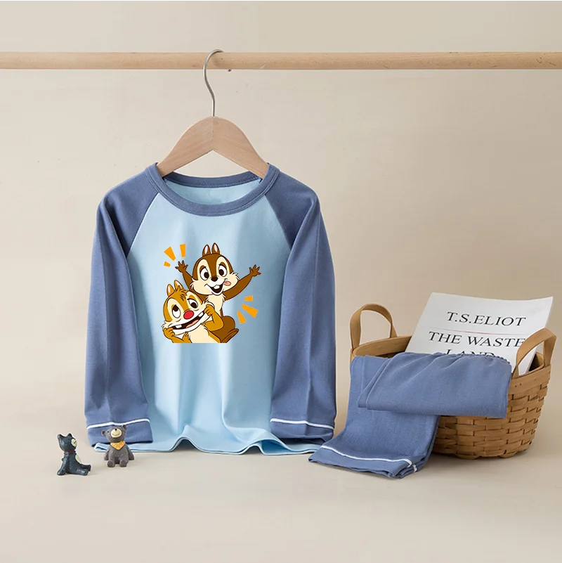 Детские пижамные комплекты Chip n Dale для мальчиков и девочек, одежда для сна, футболка с длинными рукавами с героями мультфильмов, топы и штаны, детская весенне-осенняя одежда
Детские пижамные комплекты Chip n Dale для мальчиков и девочек, одежда для сна, футболка с длинными рукавами с героями мультфильмов, топы и штаны, детская весенне-осенняя одежда