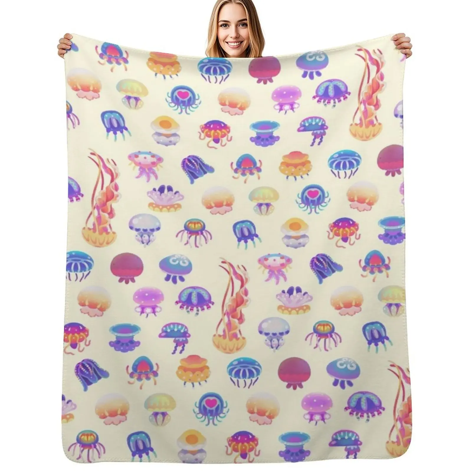 Jellyfish Day - pastel Throw Blanket Stylish Warm Blanket for Living Room Bedroom
Jellyfish Day - pastel Throw Blanket Stylish Warm Blanket for Living Room Bedroom