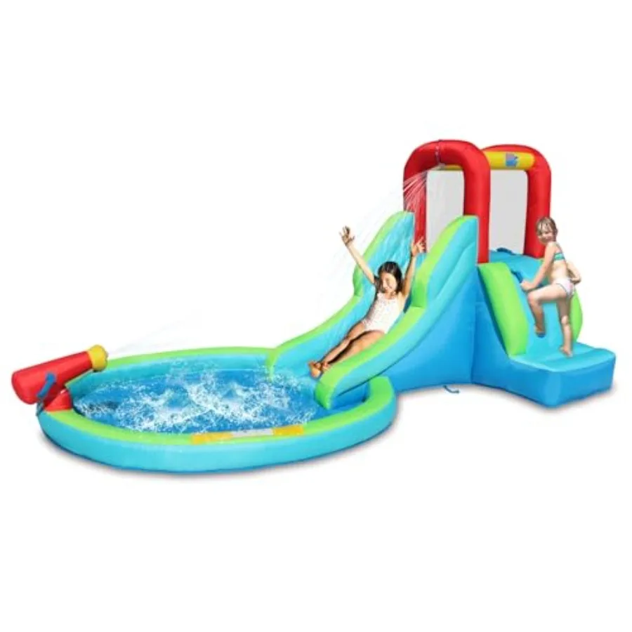 Inflatable Waterslide Bounce House for backyard use PVC material blue and yellow dual wet/dry functionality with integrated spl
Inflatable Waterslide Bounce House for backyard use PVC material blue and yellow dual wet/dry functionality with integrated spl