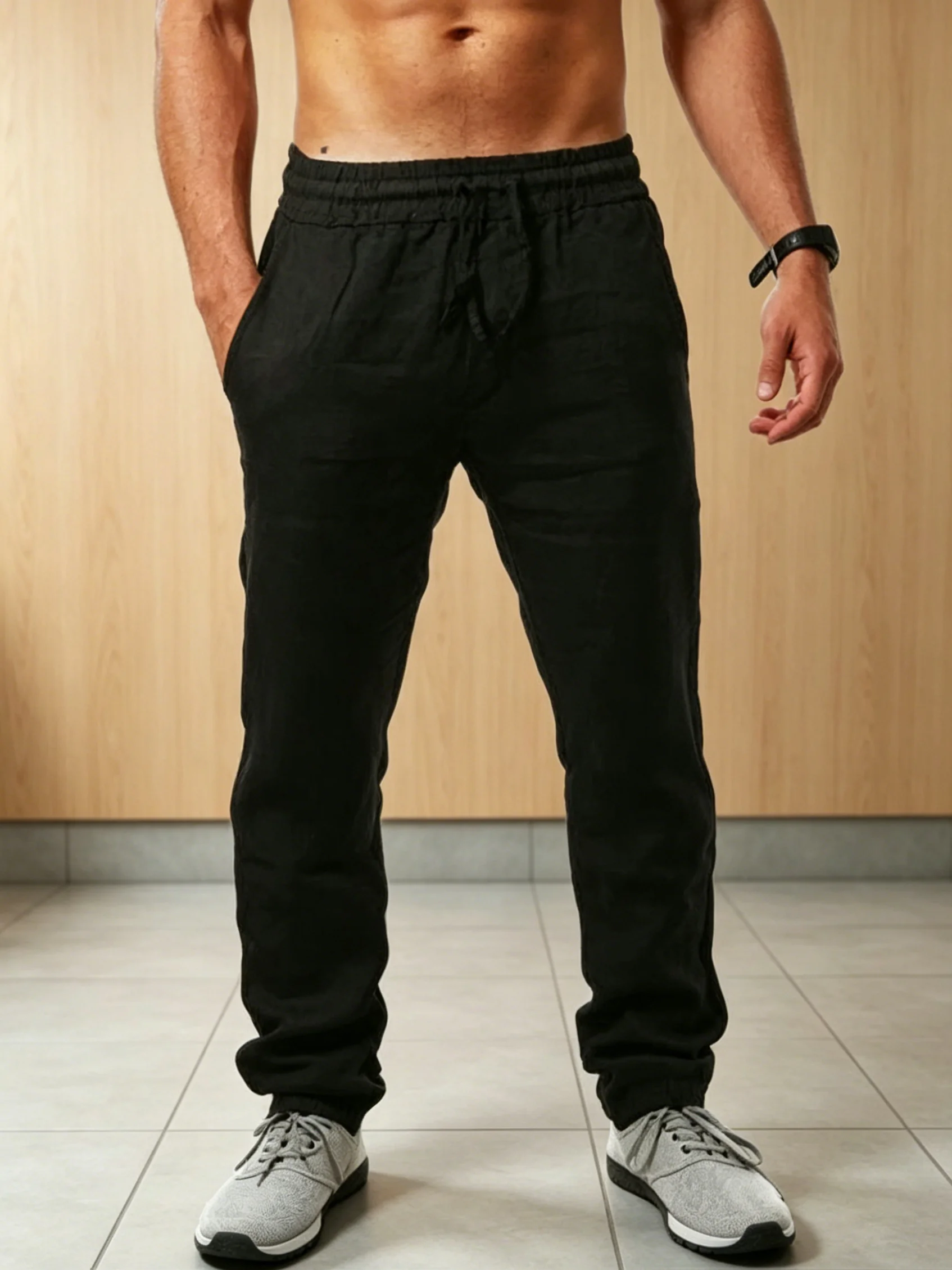 Casual Jogger Sweatpants for Men, Stretch Breathable Fabric, Cuffed Ankle Design, Perfect for Home Loungewear, Running df0561
Casual Jogger Sweatpants for Men, Stretch Breathable Fabric, Cuffed Ankle Design, Perfect for Home Loungewear, Running df0561