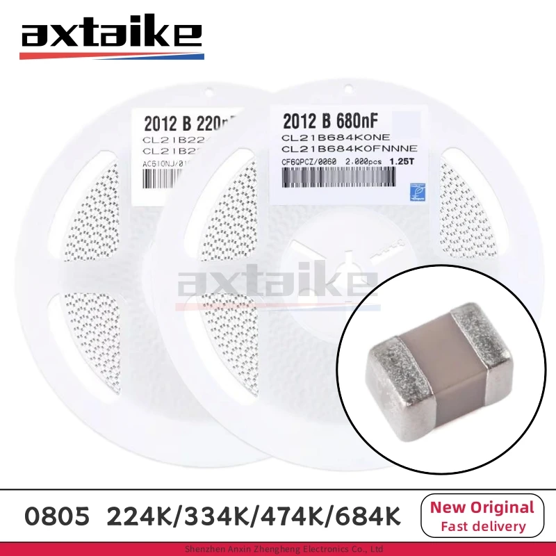 2000PCS 0805 220nF 330nF 470nF 680nF 224K 334K 474K 684K 0.22uF 0.33uF 0.47uF 0.68uF 50V X7R 10% 2012 SMD Ceramic Capacitor MLCC
2000PCS 0805 220nF 330nF 470nF 680nF 224K 334K 474K 684K 0.22uF 0.33uF 0.47uF 0.68uF 50V X7R 10% 2012 SMD Ceramic Capacitor MLCC