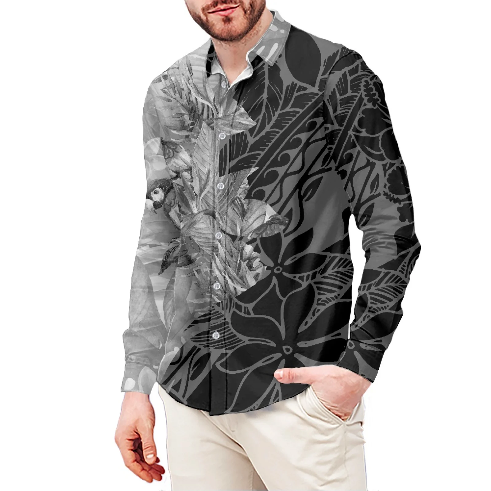 Parrot Tattoo Print Polynesian Hawaiian Casual Sport Style Men's Shirt Stand-Up Collar 6XL Long Sleeve Men's Shirt
Parrot Tattoo Print Polynesian Hawaiian Casual Sport Style Men's Shirt Stand-Up Collar 6XL Long Sleeve Men's Shirt