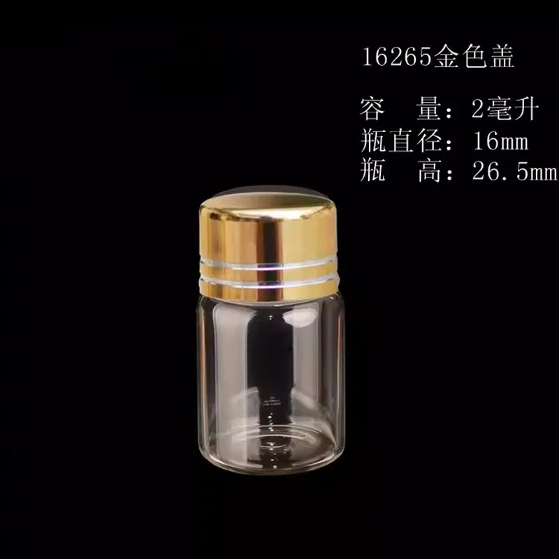 600pcs 2ml 16x26.5mm Tiny Clear Glass Bottles Empty Wishing Gift Bottles with Metal/Plastic Screw Gold Caps for DIY Crafts Vials
600pcs 2ml 16x26.5mm Tiny Clear Glass Bottles Empty Wishing Gift Bottles with Metal/Plastic Screw Gold Caps for DIY Crafts Vials