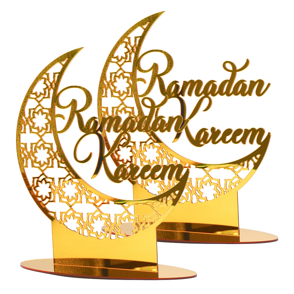 2pcs Acrylic Craft Ornament Eid Decorative Item Islamic Home Party Decoration Ramadan Mubarak Table Centerpiece Festival Holiday
2pcs Acrylic Craft Ornament Eid Decorative Item Islamic Home Party Decoration Ramadan Mubarak Table Centerpiece Festival Holiday