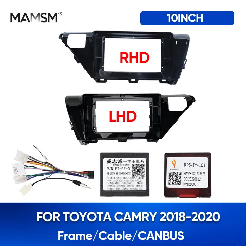 MAMSM 10 Inch TOYOTA CAMRY 2018-2020 Car DVD Frame Fascia Adapter Radio Dashboard Player Decoder Fitting Panel CANBUS Cable Kit
MAMSM 10 Inch TOYOTA CAMRY 2018-2020 Car DVD Frame Fascia Adapter Radio Dashboard Player Decoder Fitting Panel CANBUS Cable Kit
