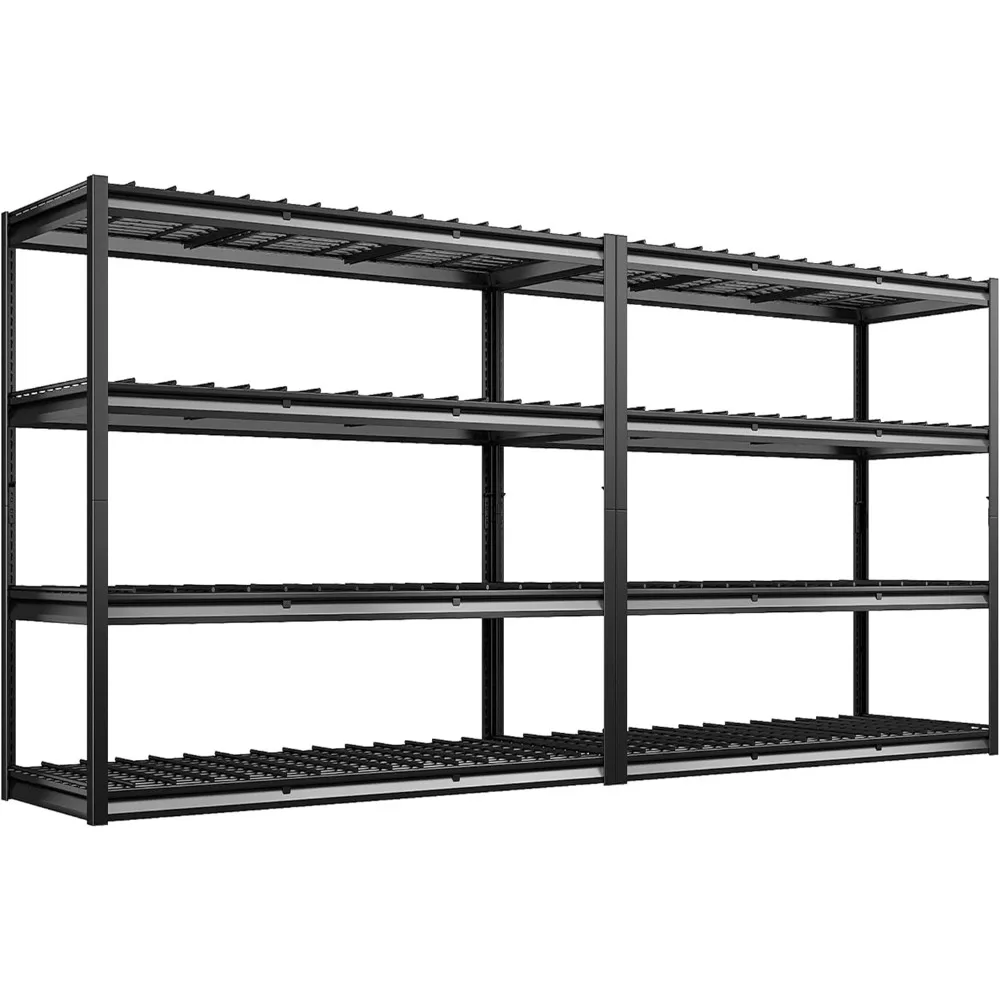 60" W Garage Shelving 2500LBS, 4-Tier Industrial Garage Storage Shelf Rack for Warehouse, Basement, 2Pack, Warehouse Shelfs
60" W Garage Shelving 2500LBS, 4-Tier Industrial Garage Storage Shelf Rack for Warehouse, Basement, 2Pack, Warehouse Shelfs