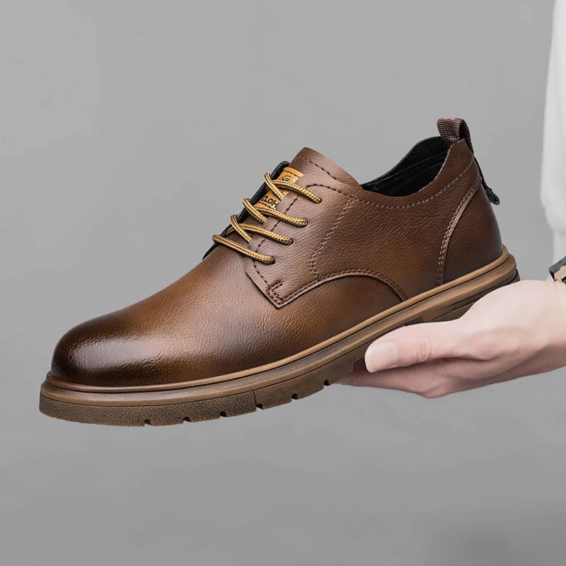Men's Casual Leather Shoes Designer Trendy All-match Platform Shoes Men's Business Breathable Leather Shoes Zapatos De Hombre
Men's Casual Leather Shoes Designer Trendy All-match Platform Shoes Men's Business Breathable Leather Shoes Zapatos De Hombre