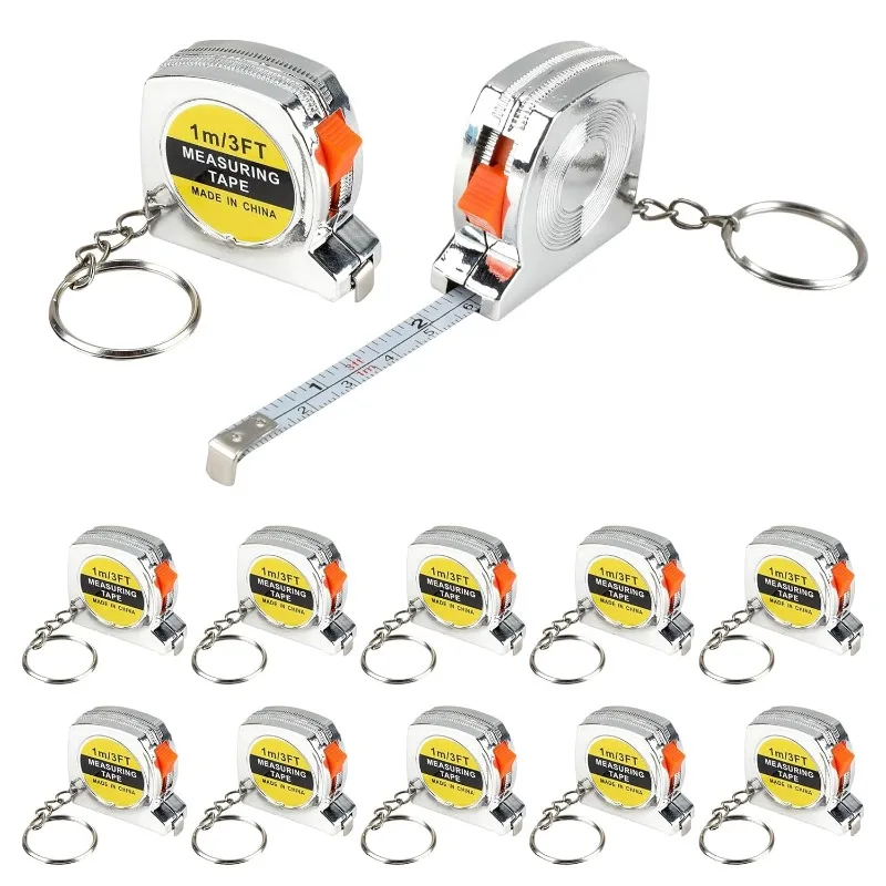 12 Pack 3ft Mini Tape Measure Keychain, Sliver Portable Retractable Small Tape Measure with Slide Lock, Construction Party
12 Pack 3ft Mini Tape Measure Keychain, Sliver Portable Retractable Small Tape Measure with Slide Lock, Construction Party