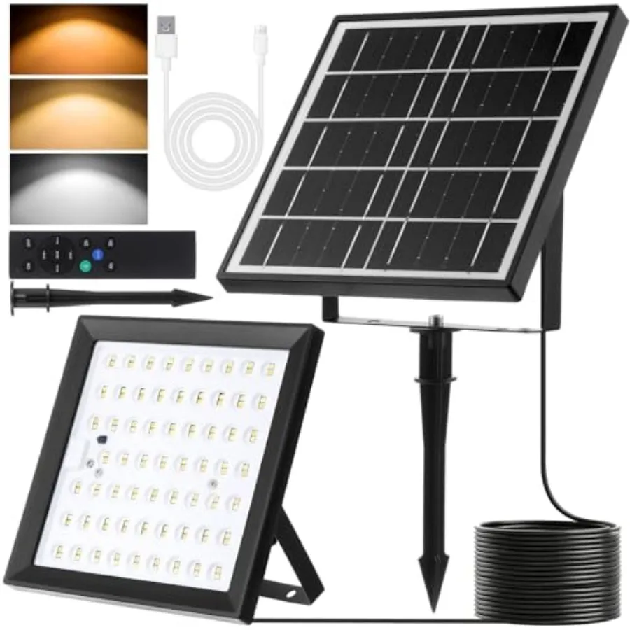 Solar Chicken Coop Light with Timer Rechargeable Solar Battery Powered Shed Light Three Color Dimmable Led Waterproof for Poult
Solar Chicken Coop Light with Timer Rechargeable Solar Battery Powered Shed Light Three Color Dimmable Led Waterproof for Poult