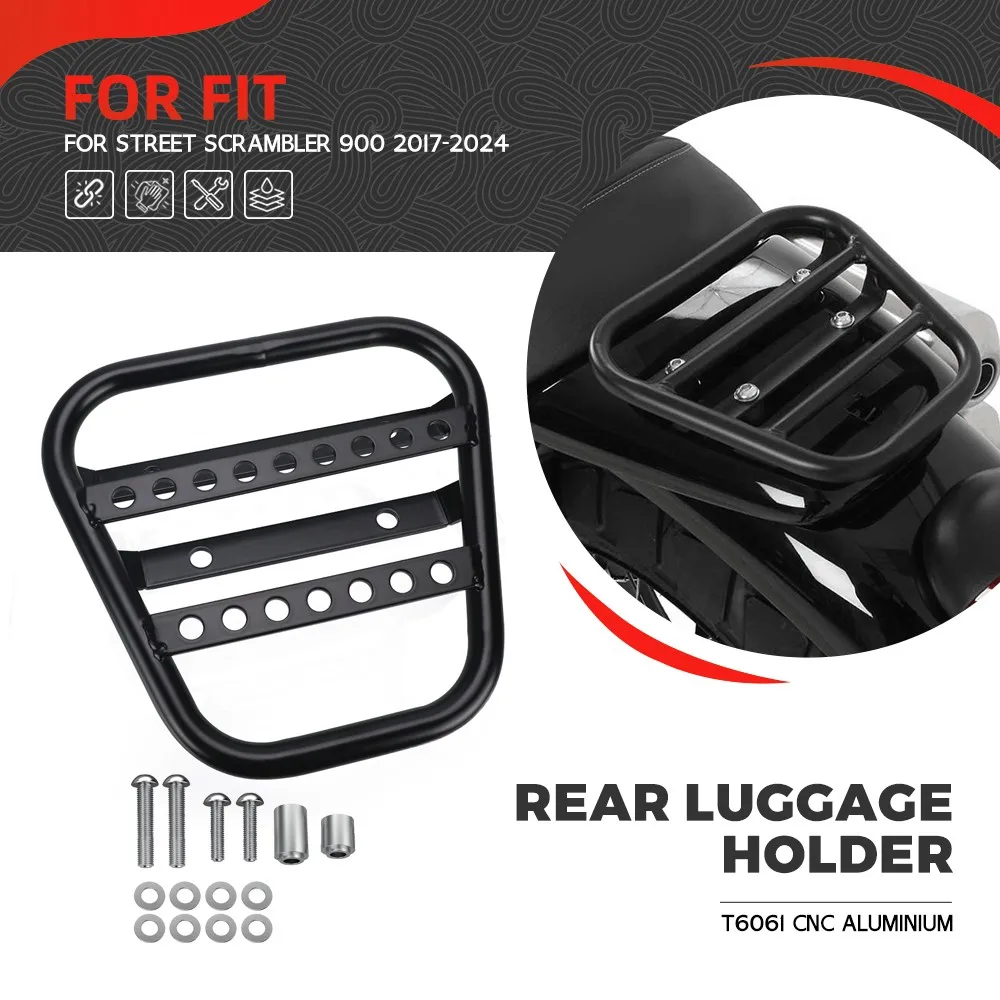 2017-2024 FOR Street Scrambler 900 Scrambler900 Rear Case Bracket Saddlebag Rack Carrier Luggage Holder Support Motorcycle Parts
2017-2024 FOR Street Scrambler 900 Scrambler900 Rear Case Bracket Saddlebag Rack Carrier Luggage Holder Support Motorcycle Parts