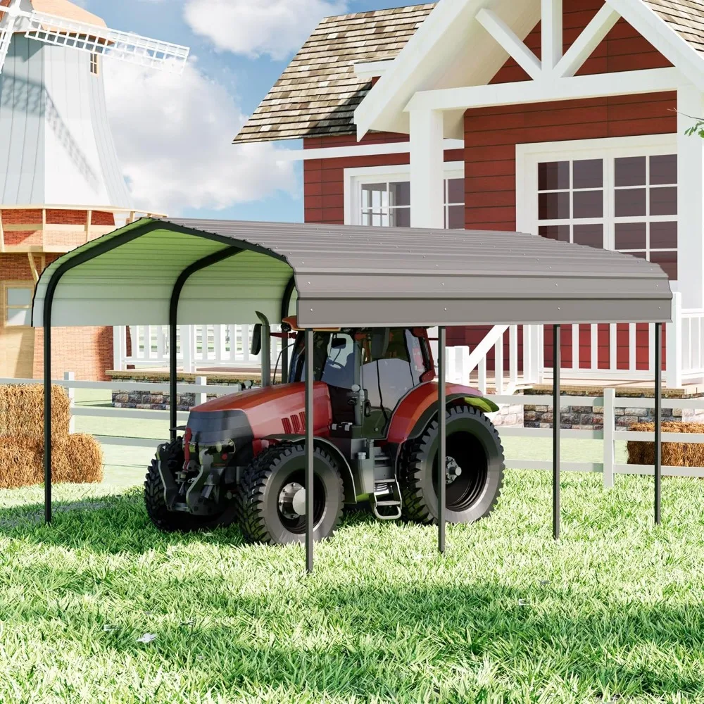 Metal Carport Car Port, Heavy Duty Carport Kit with Galvanized Steel Roof Building and Frame, Outdoor Storage Metal Canopy
Metal Carport Car Port, Heavy Duty Carport Kit with Galvanized Steel Roof Building and Frame, Outdoor Storage Metal Canopy