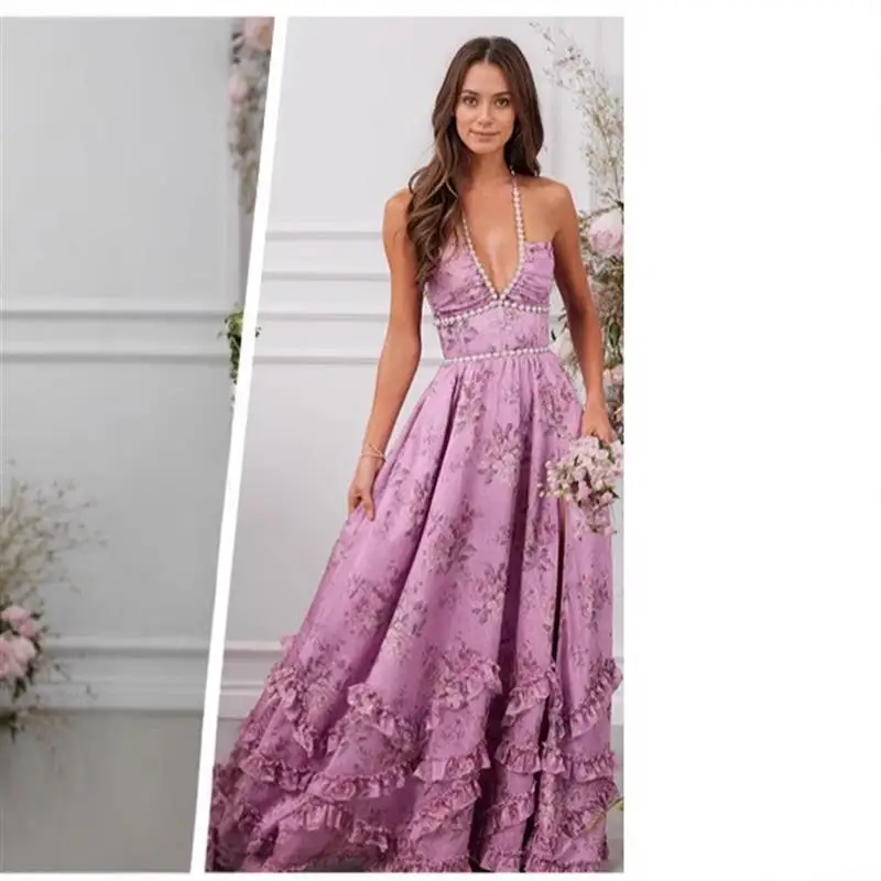 Ele Printed Slim Fit Flared Maxi Dr Strapl Long Evening Gown High Waist Polyester Fiber No Sve Princ Sle
Ele Printed Slim Fit Flared Maxi Dr Strapl Long Evening Gown High Waist Polyester Fiber No Sve Princ Sle