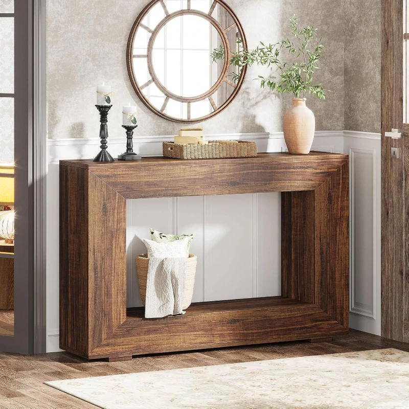 Cross-border farmhouse style console table, 47-inch entrance console table with storage, porch table
Cross-border farmhouse style console table, 47-inch entrance console table with storage, porch table
