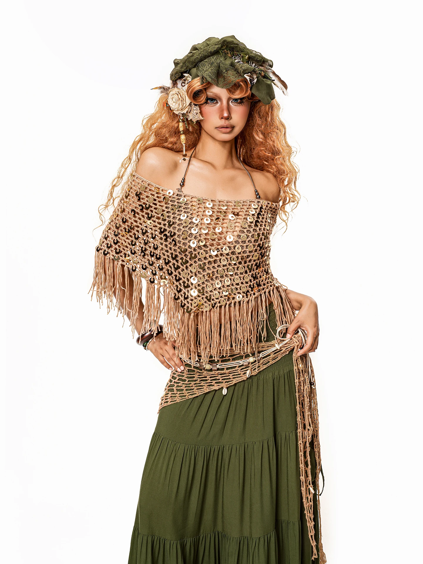 Arielink Thai Style Spicy Girl Mesh Lace Tassel Knitted Crop Top And Vest Two Piece Set Street Fashion Loose Fit Breathable
Arielink Thai Style Spicy Girl Mesh Lace Tassel Knitted Crop Top And Vest Two Piece Set Street Fashion Loose Fit Breathable