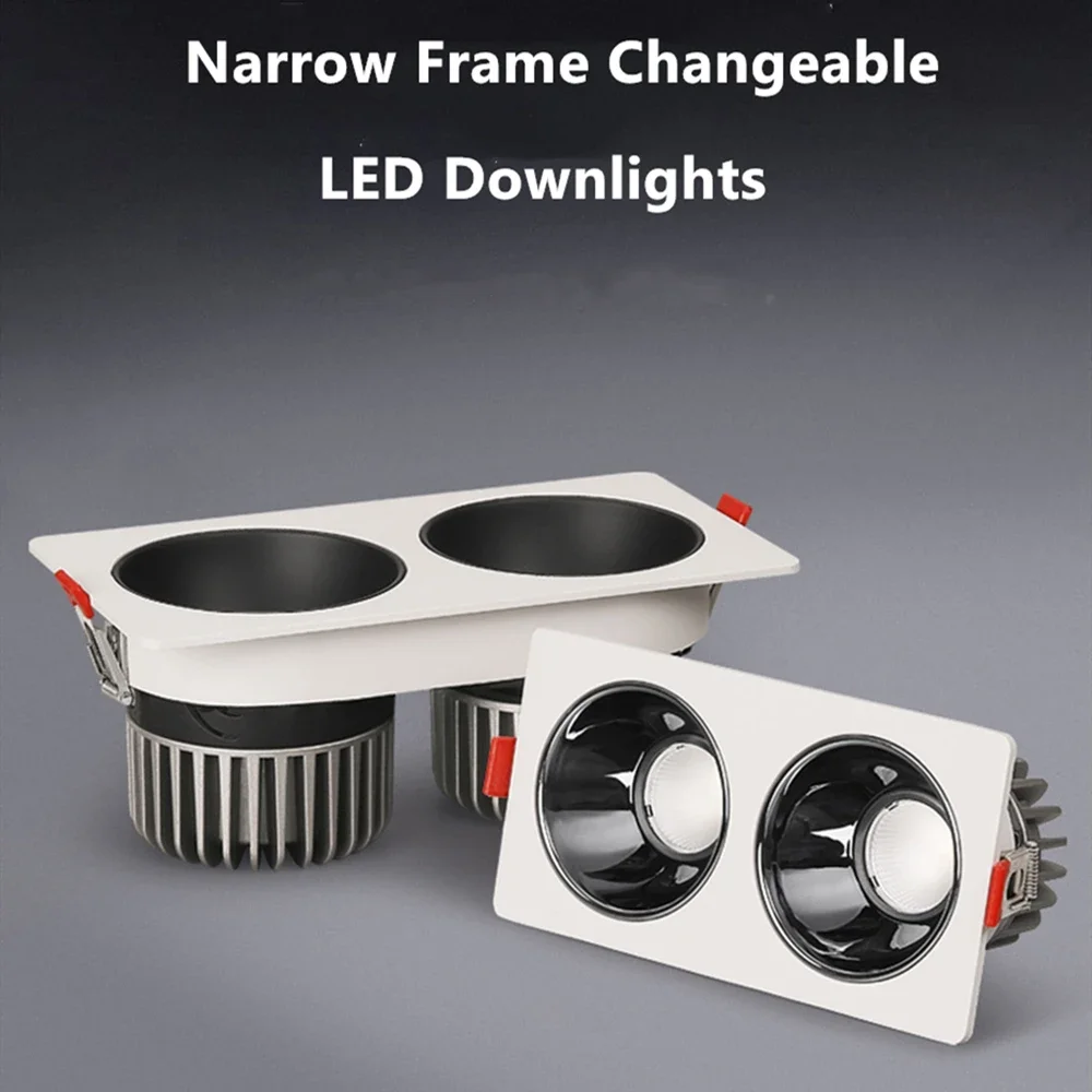 Антибликовая рама, сменный встраиваемый двуглавый светильник, 20 Вт, 24 Вт, потолочный точечный светильник с регулировкой угла для фонового прохода в отеле
Антибликовая рама, сменный встраиваемый двуглавый светильник, 20 Вт, 24 Вт, потолочный точечный светильник с регулировкой угла для фонового прохода в отеле