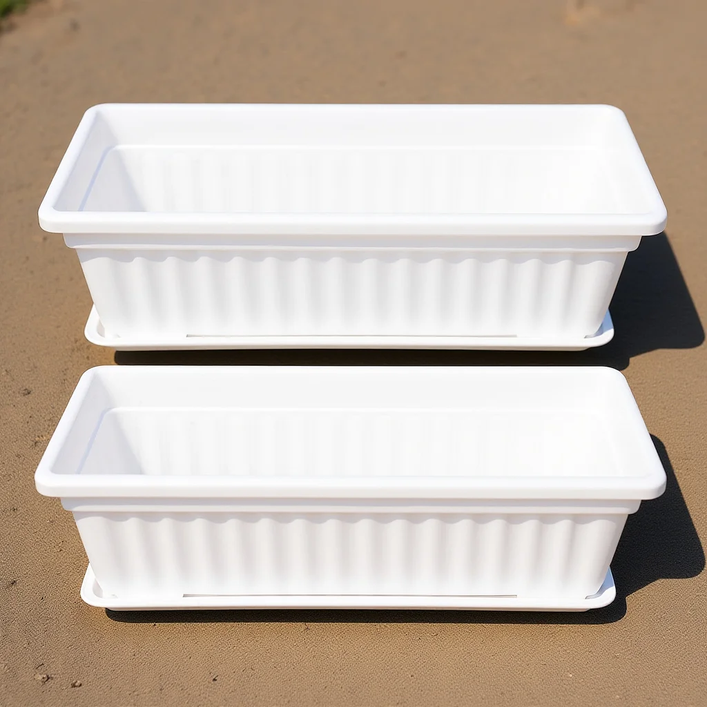 2Pcs Planting Pots Rectangular Plastic Planters Scratch Resistant Vegetable Flower Boxes Balcony Garden Pots Outdoor Indoor
2Pcs Planting Pots Rectangular Plastic Planters Scratch Resistant Vegetable Flower Boxes Balcony Garden Pots Outdoor Indoor