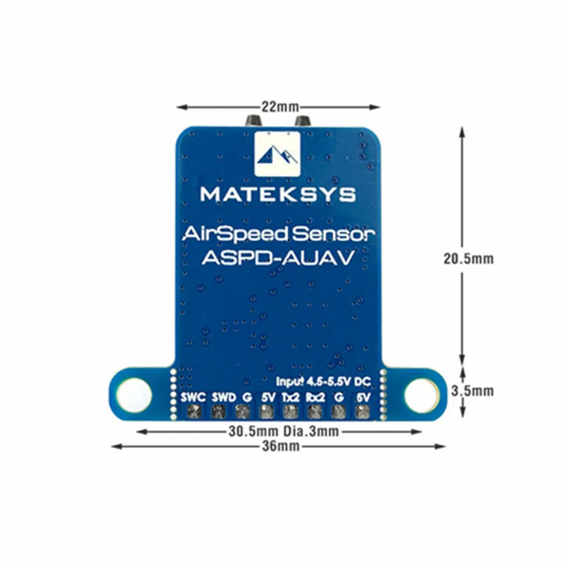 Ma Tek Digital Airspeed Sensor ASPD-AUAV L431 CAN AUAV-L30D DroneCAN
Ma Tek Digital Airspeed Sensor ASPD-AUAV L431 CAN AUAV-L30D DroneCAN