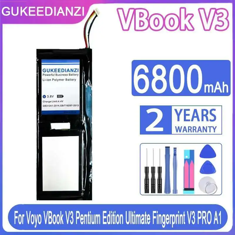 Durable 6800mAh Battery for Voyo VBook V3 Pentium Edition Ultimate Fingerprint V3 PRO A1, VBook V3
Durable 6800mAh Battery for Voyo VBook V3 Pentium Edition Ultimate Fingerprint V3 PRO A1, VBook V3