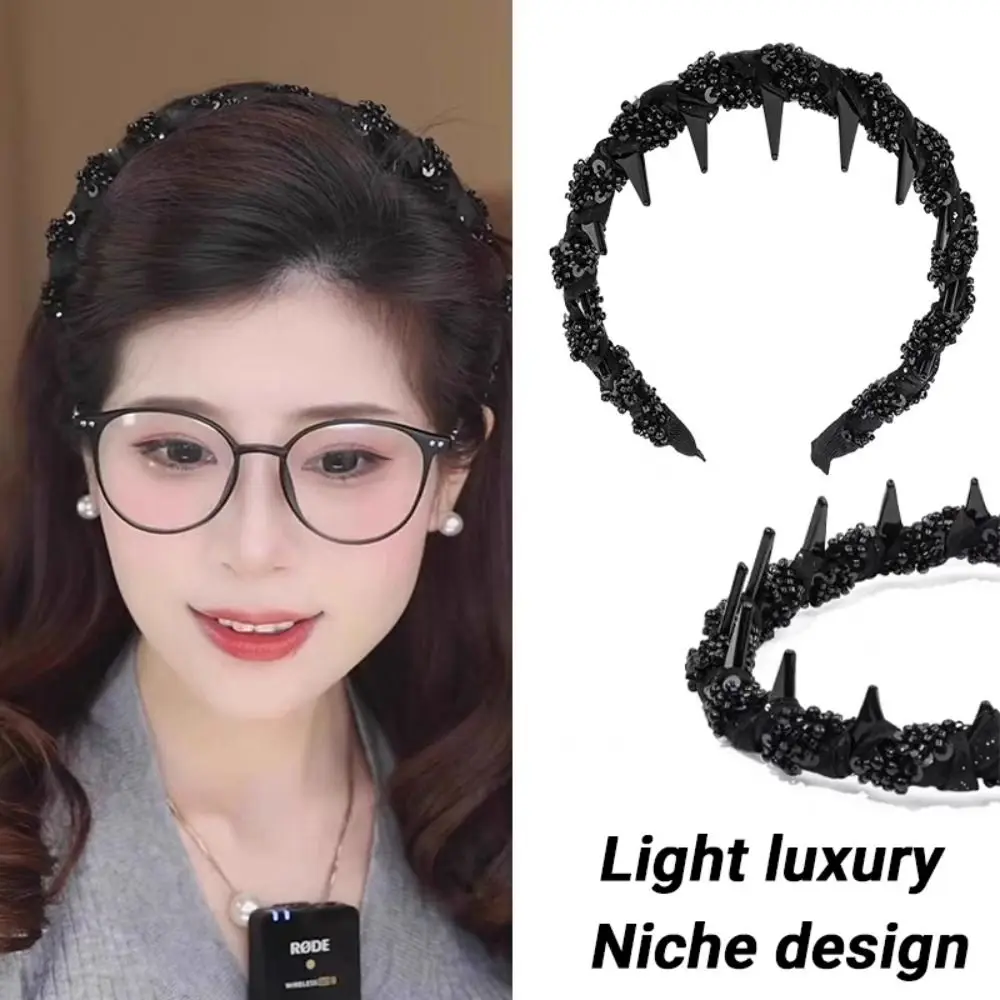Toothed Wave Headband with Beaded Korean Style Fluffy High Cranial Top Headband Temperament Face Wash Hairband Girl/Women
Toothed Wave Headband with Beaded Korean Style Fluffy High Cranial Top Headband Temperament Face Wash Hairband Girl/Women