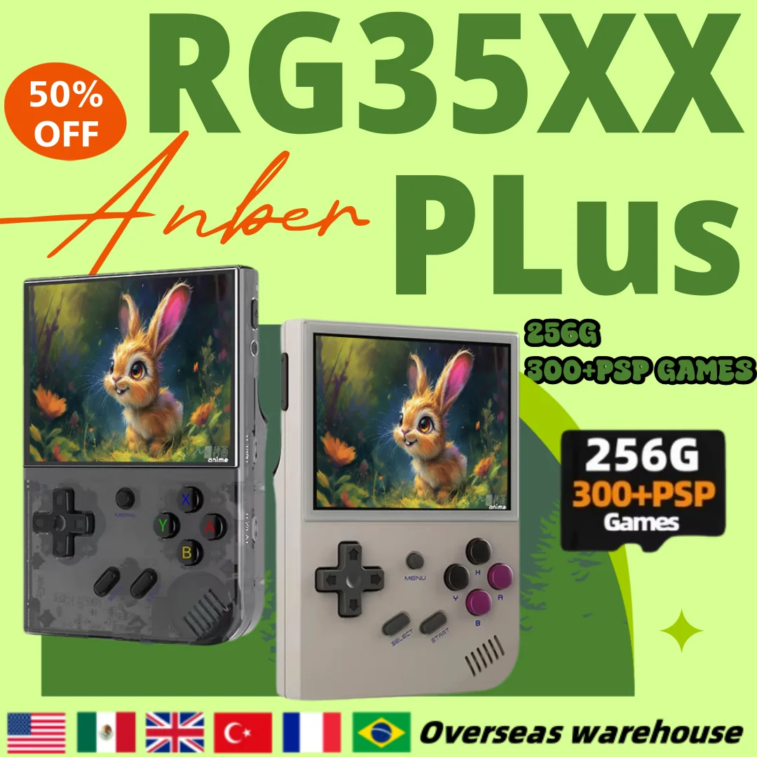 ANBERNIC RG35XX Plus Retro Handheld Game Console ARM Cortex-A53 Linux Portable Support Wireless/Wired 5GWifi Console Child Gifts
ANBERNIC RG35XX Plus Retro Handheld Game Console ARM Cortex-A53 Linux Portable Support Wireless/Wired 5GWifi Console Child Gifts
