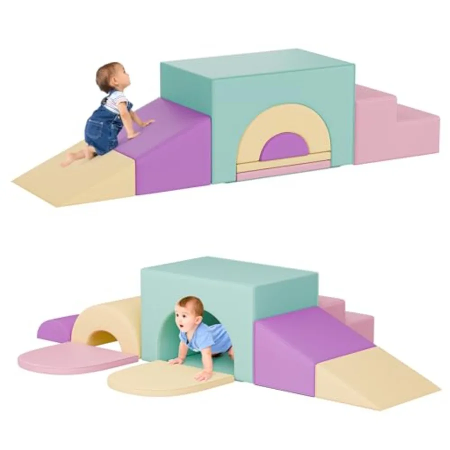 Soft Foam Climbing Blocks Set Large 5-in-1 Soft Play Toys Crawling Sliding Climbing Arch for Toddlers Foam Playset for Nursery
Soft Foam Climbing Blocks Set Large 5-in-1 Soft Play Toys Crawling Sliding Climbing Arch for Toddlers Foam Playset for Nursery