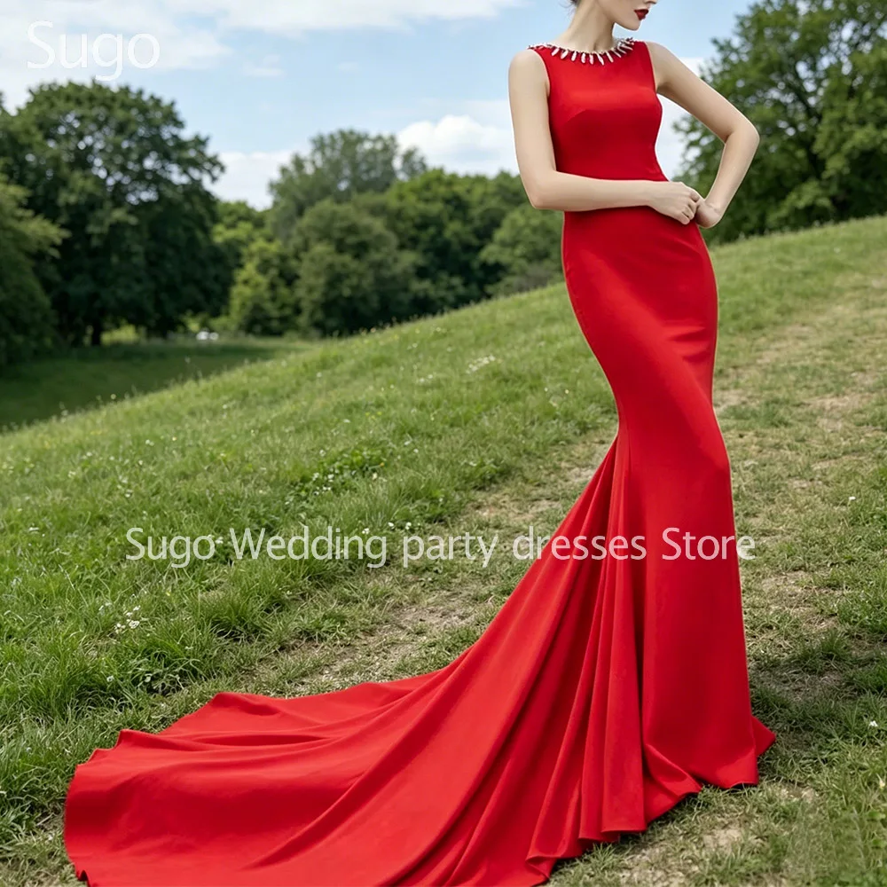 Customized Elegant Red Beads Long Mermaid Evening Dresses for Special Occasions Floor-Length Women Gala Prom Party Gowns 2026
Customized Elegant Red Beads Long Mermaid Evening Dresses for Special Occasions Floor-Length Women Gala Prom Party Gowns 2026