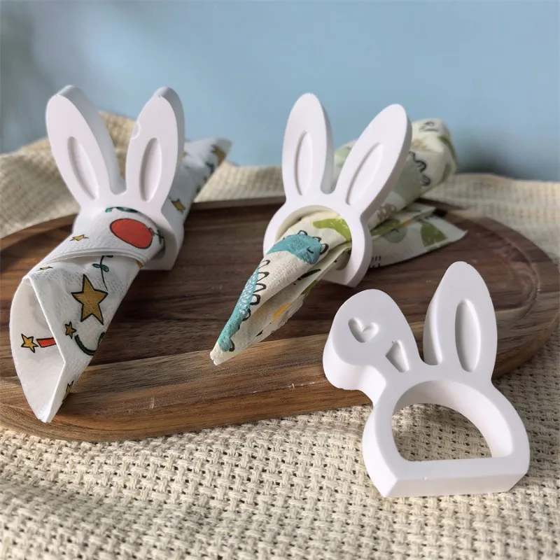 Easter Themed Silicone Molds Set, Bunny Ears Head Napkin Ring Gift Moulds for Holiday DIY Decor
Easter Themed Silicone Molds Set, Bunny Ears Head Napkin Ring Gift Moulds for Holiday DIY Decor