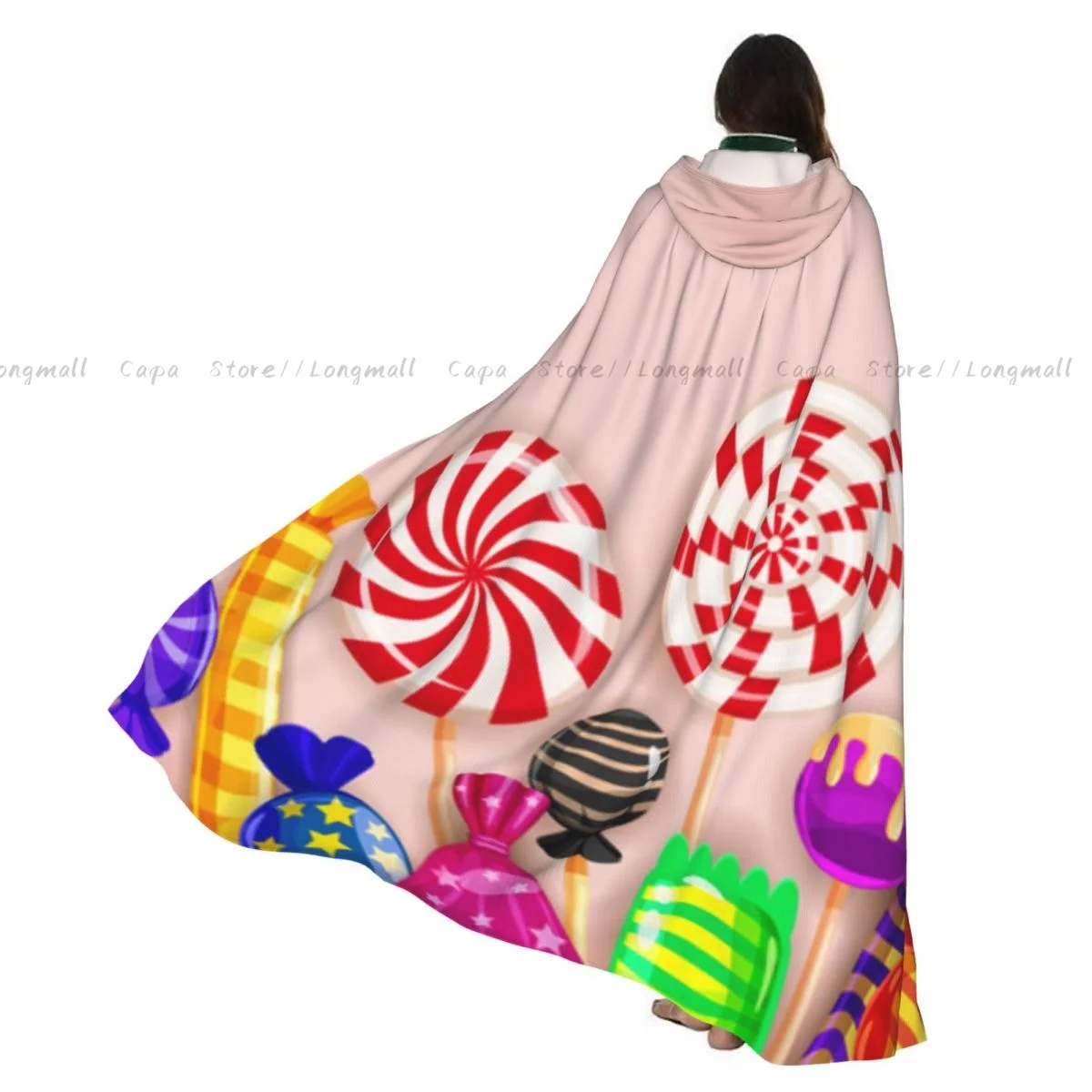 Adult Halloween Sweets Colorful Lollipops Candies Cloak Cape Hooded Medieval Costume Full Length Dress Coat
Adult Halloween Sweets Colorful Lollipops Candies Cloak Cape Hooded Medieval Costume Full Length Dress Coat