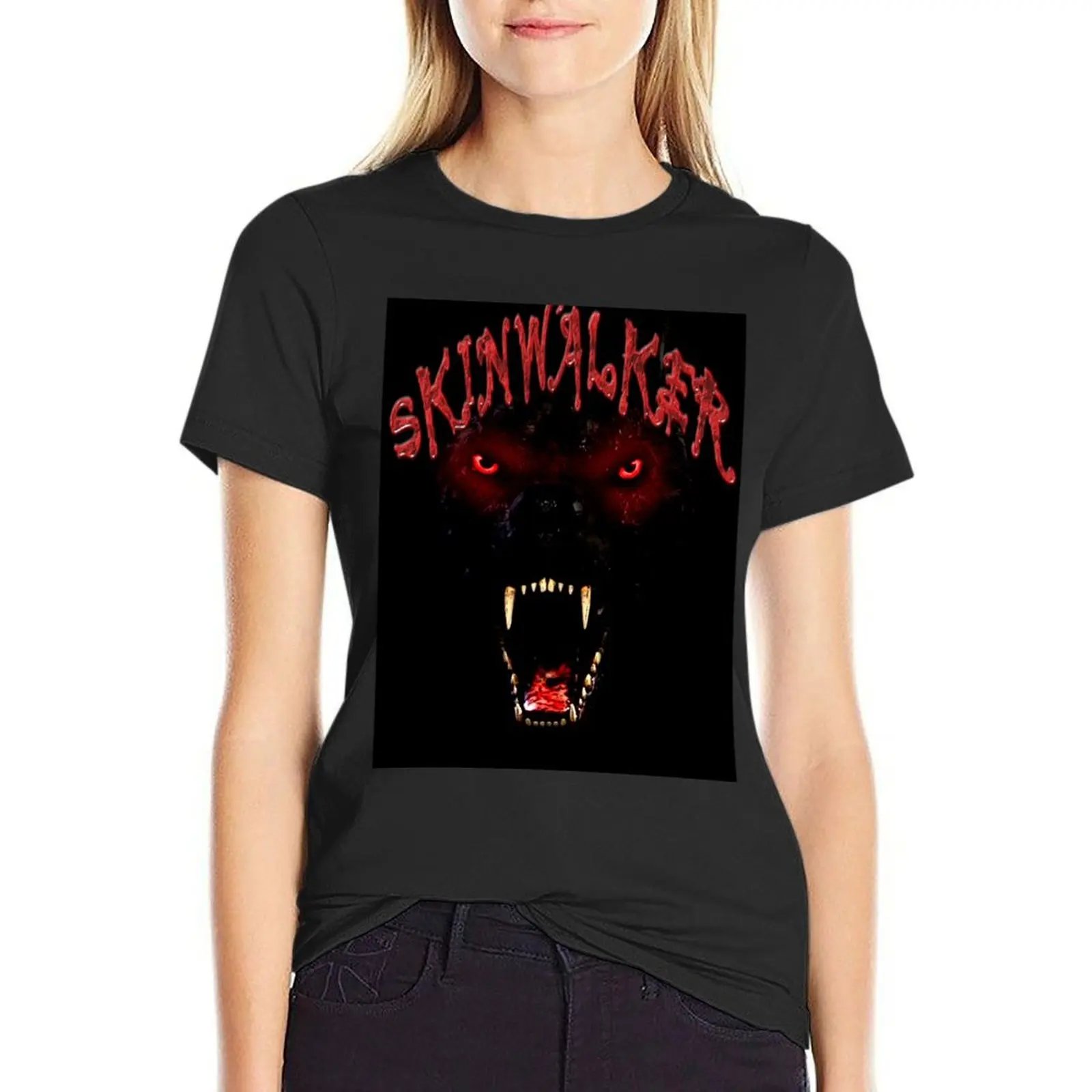 SKINWALKER T-Shirt graphics summer tops korean fashion shirts graphic tees workout shirts for Women
SKINWALKER T-Shirt graphics summer tops korean fashion shirts graphic tees workout shirts for Women