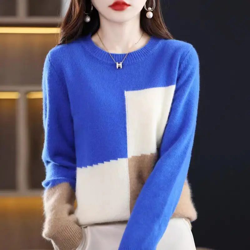 Female Clothing Vintage Contrasting Colors Spliced Sweaters 2022 Autumn Winter Stylish O-Neck Commute Loose All-match Jumpers
Female Clothing Vintage Contrasting Colors Spliced Sweaters 2022 Autumn Winter Stylish O-Neck Commute Loose All-match Jumpers