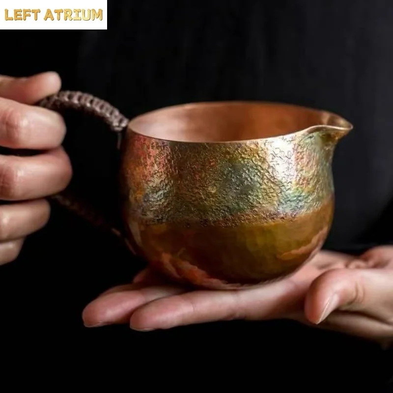 Vintage Pure Copper Coffee Cup,Japanese style Color Change Engraving Texture Woven Handle 300 ml Beer Mug,Tea Cup Tableware
Vintage Pure Copper Coffee Cup,Japanese style Color Change Engraving Texture Woven Handle 300 ml Beer Mug,Tea Cup Tableware