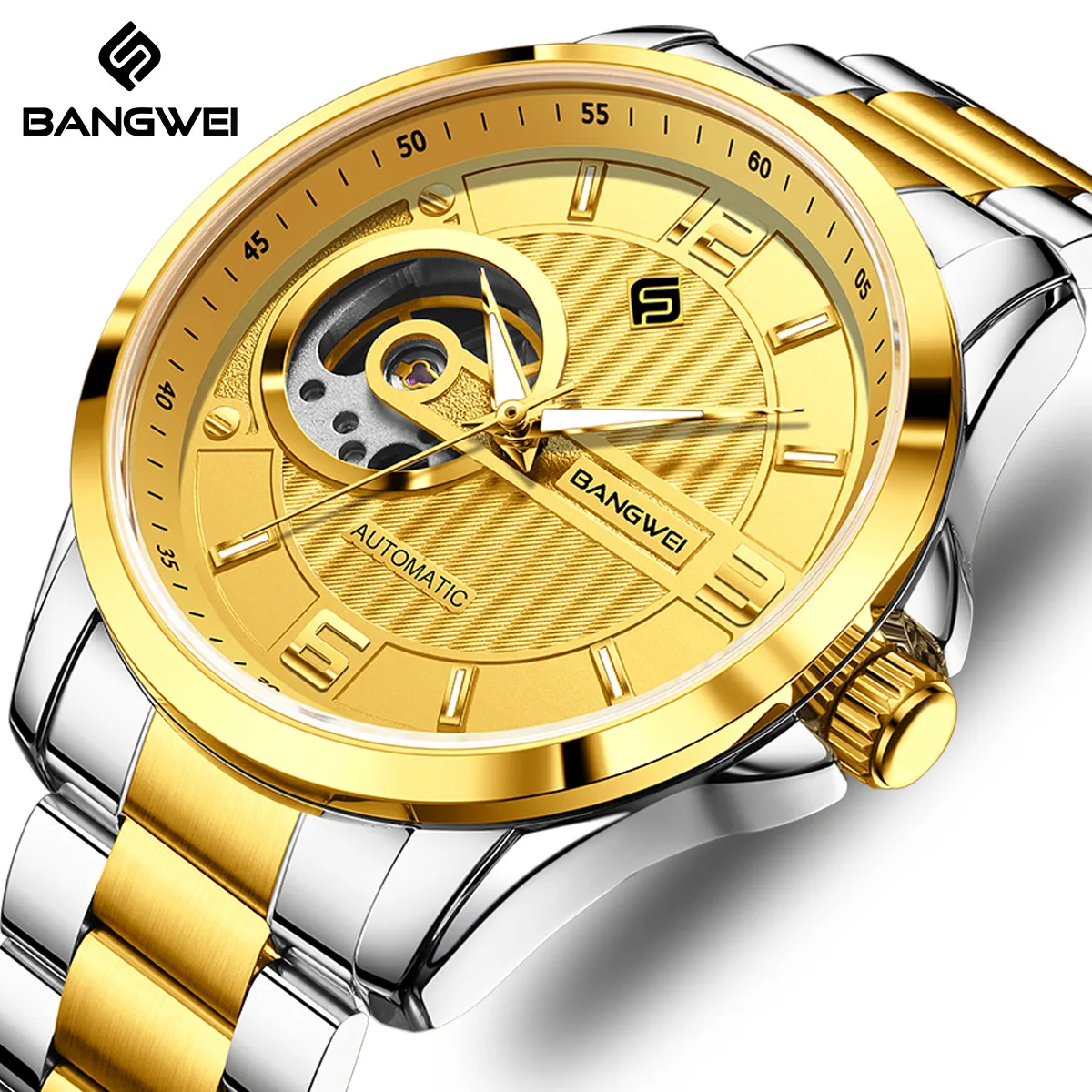 BANGWEI мужские автоматические механические часы элегантные роскошные часы водонепроницаемые деловые часы с турбийоном из нержавеющей стали для мужчин
BANGWEI мужские автоматические механические часы элегантные роскошные часы водонепроницаемые деловые часы с турбийоном из нержавеющей стали для мужчин