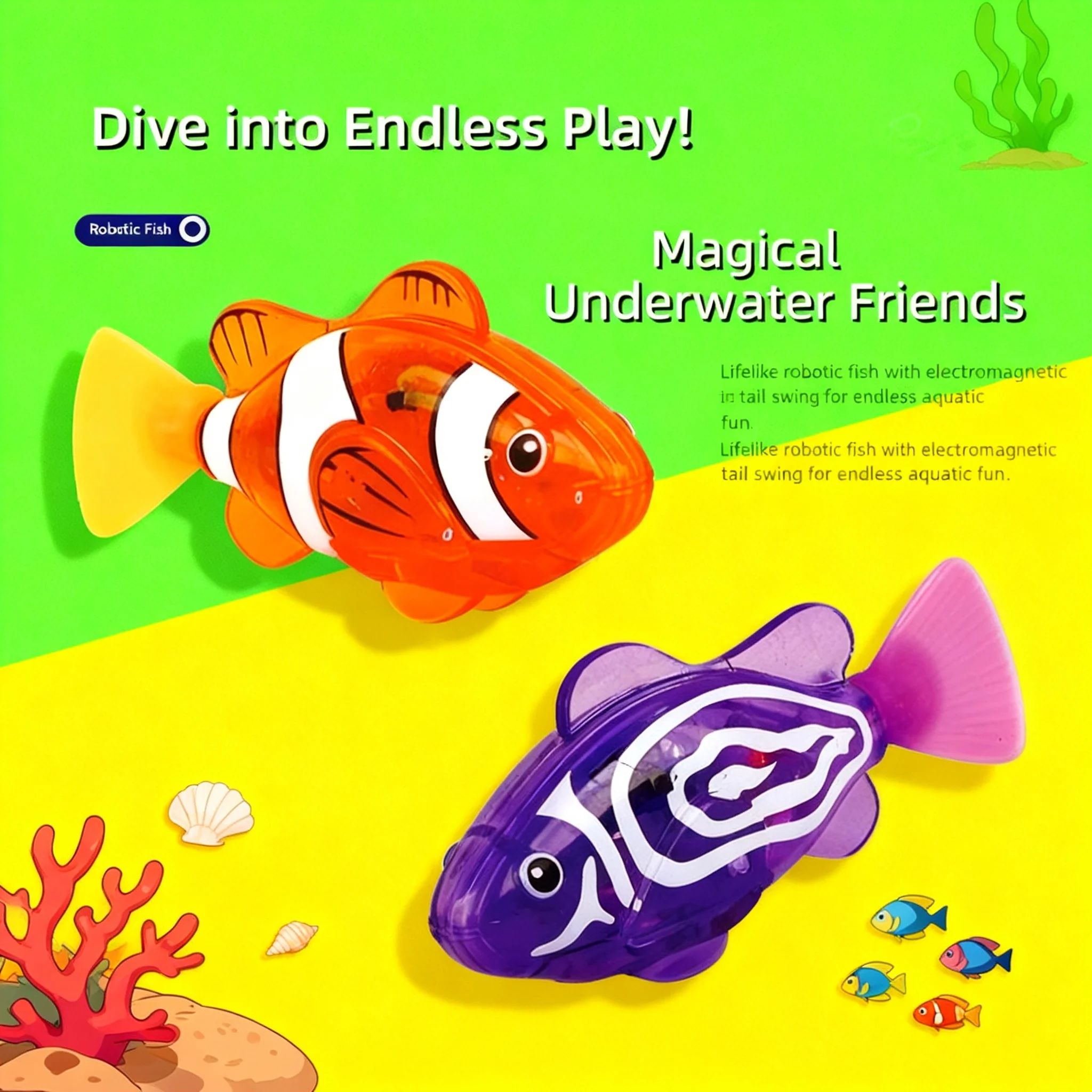 Glowing Sensor Electric Swimming Fish Baby Bath Toy Realistic Clownfish Swimming Water Pet Toy Plays In Tub
Glowing Sensor Electric Swimming Fish Baby Bath Toy Realistic Clownfish Swimming Water Pet Toy Plays In Tub