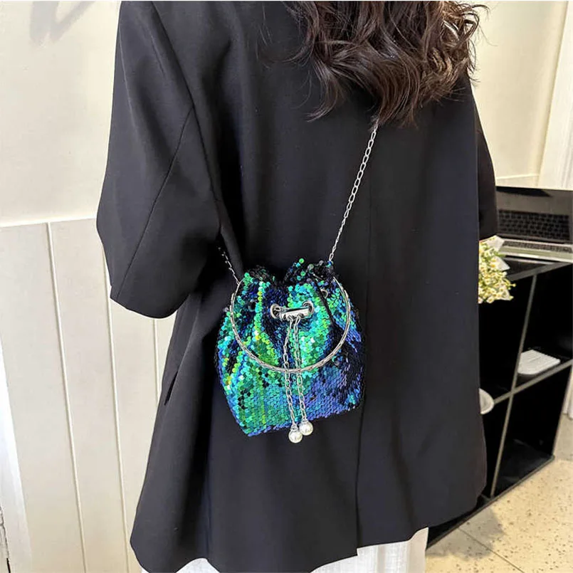 Artificial Leather Retro Unisex Small Colorful Sequin Handbag Shoulder Crossbody Bag Bucket Chain Mini Lady Purse
Artificial Leather Retro Unisex Small Colorful Sequin Handbag Shoulder Crossbody Bag Bucket Chain Mini Lady Purse