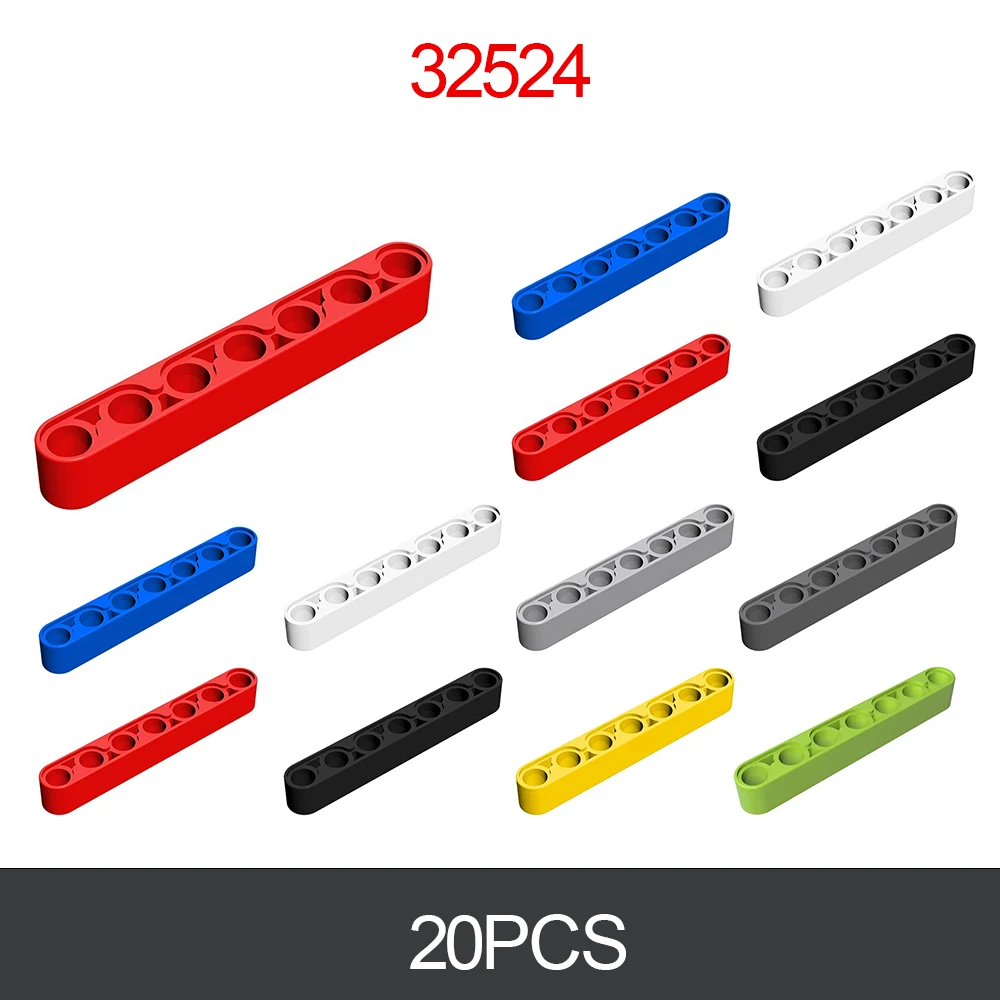 20pcs Puzzle Particle 32524 Liftarm Thick 1x7 Building Blocks Kit High-Tech Board Bricks Toys Birthday Kid Gift
20pcs Puzzle Particle 32524 Liftarm Thick 1x7 Building Blocks Kit High-Tech Board Bricks Toys Birthday Kid Gift