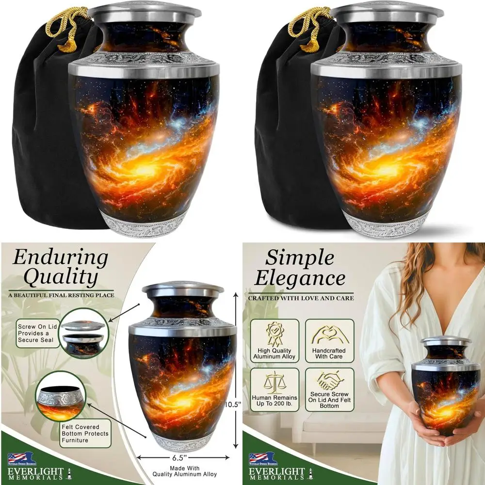 Ethereal Voyage Large Ornate Cremation Urn for Adult Ashes - Dignified Memorial Urns for Men & Women
Ethereal Voyage Large Ornate Cremation Urn for Adult Ashes - Dignified Memorial Urns for Men & Women