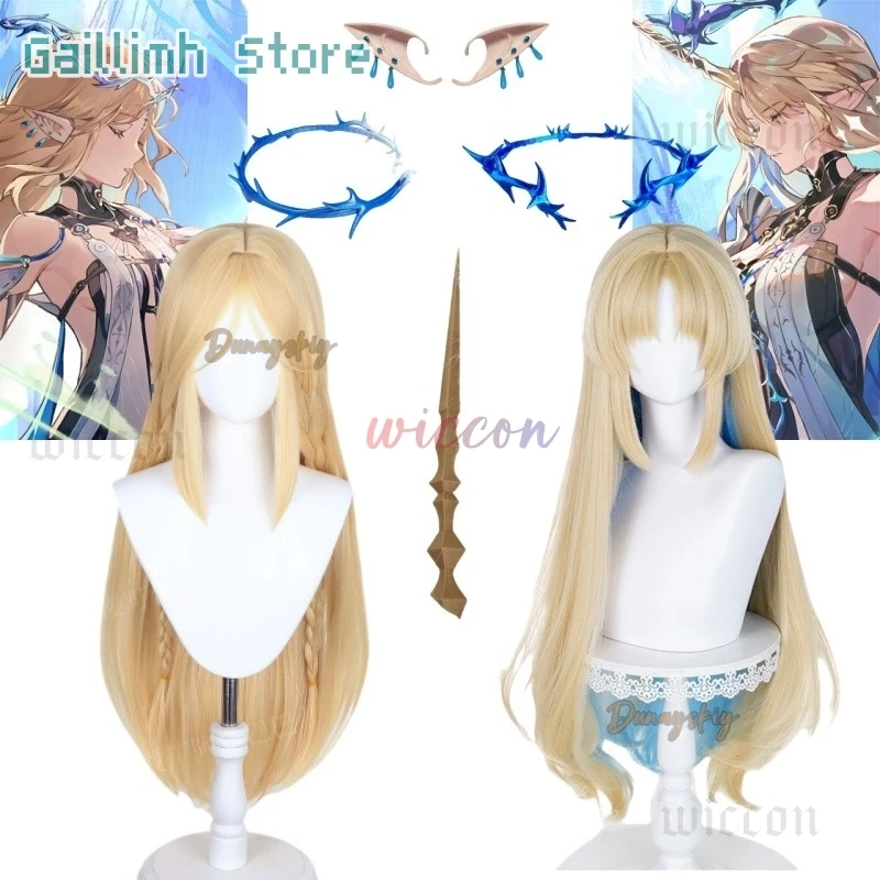 Wuthering Waves Cartethyia Fleurdelys Cosplay Wig Blonde Beige Long Hair Headwear Horn Ears Halloween Party Con Props
Wuthering Waves Cartethyia Fleurdelys Cosplay Wig Blonde Beige Long Hair Headwear Horn Ears Halloween Party Con Props