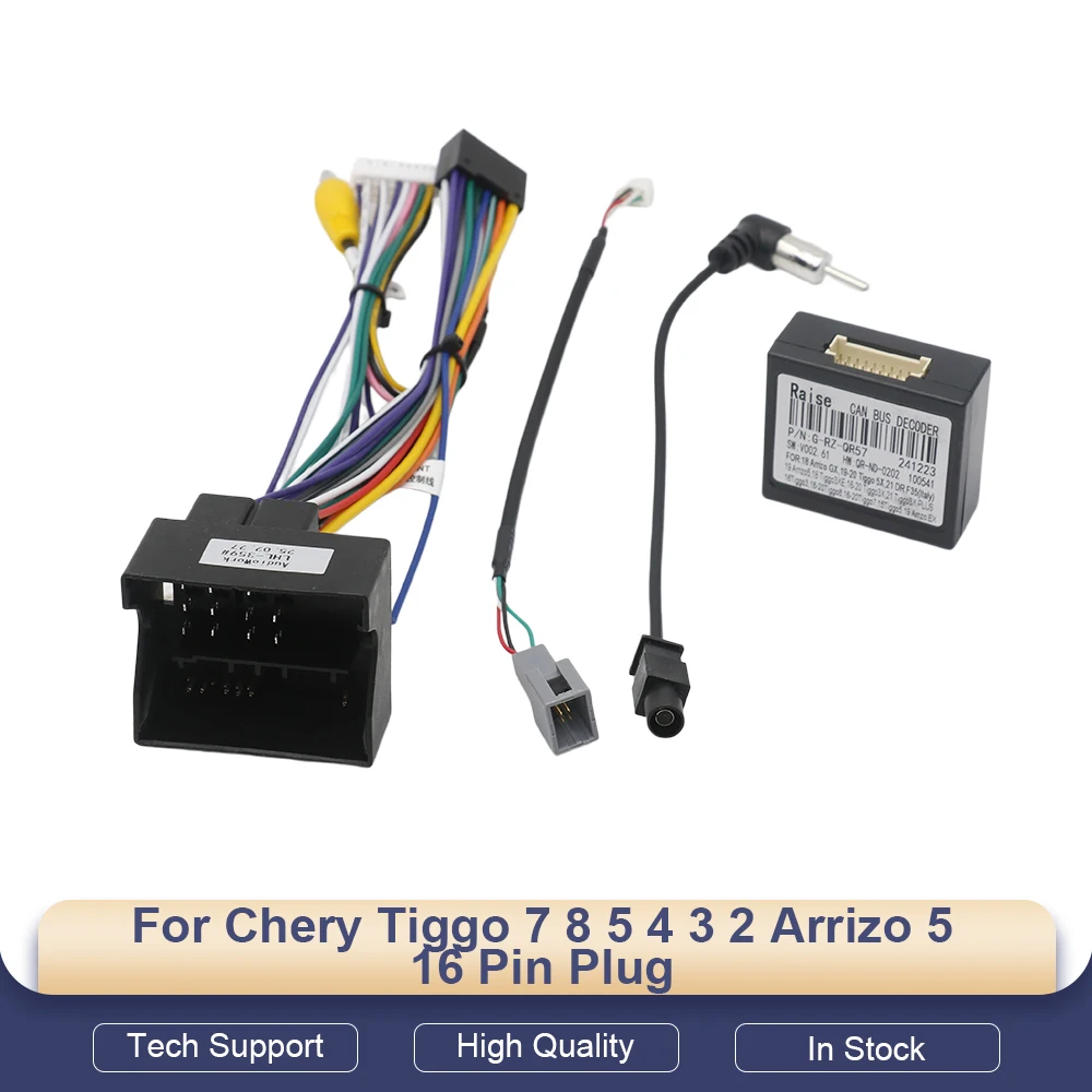 For Chery Tiggo 7 8 5 4 3 2 Arrizo 5 CANBus Wiring Harness Decoder 16 Pin Plug to Quad Lock Android Cable Adapter for Car
For Chery Tiggo 7 8 5 4 3 2 Arrizo 5 CANBus Wiring Harness Decoder 16 Pin Plug to Quad Lock Android Cable Adapter for Car