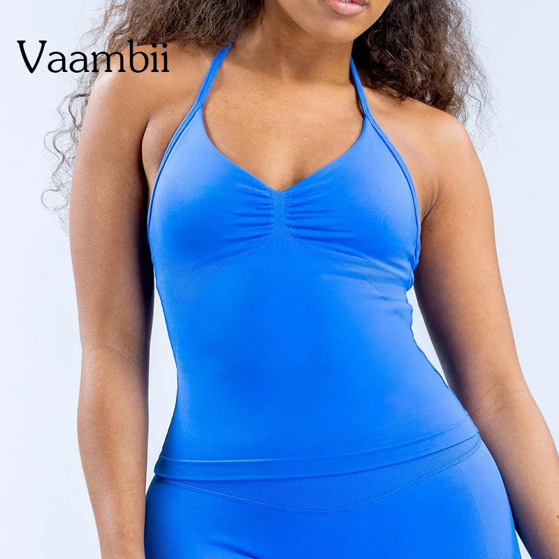 Women's Seamless Fitness Tank Top Beautiful Open Back Bra Workout Halter Impact Longline Strappy Gym Top Sports Shirts Yoga Vest
Women's Seamless Fitness Tank Top Beautiful Open Back Bra Workout Halter Impact Longline Strappy Gym Top Sports Shirts Yoga Vest
