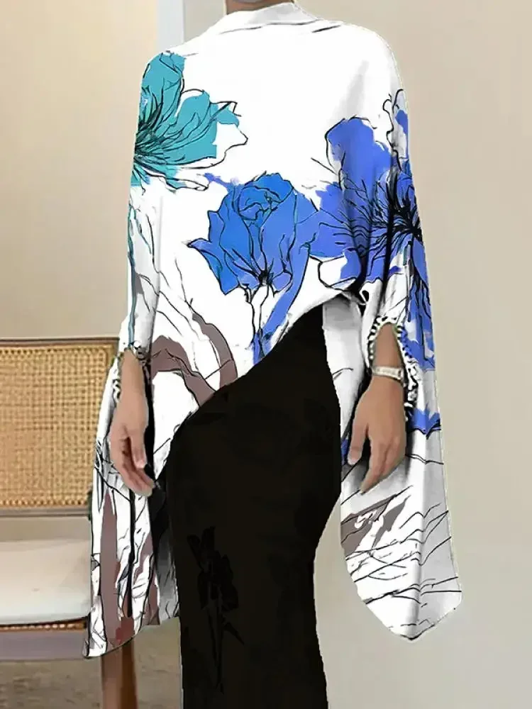 Krismile Flower Printed High Neck Shirt for Women 2024 New Zipper Loose Batwing Sleeves Mock Neck Blouses Autumn Casual Tops
Krismile Flower Printed High Neck Shirt for Women 2024 New Zipper Loose Batwing Sleeves Mock Neck Blouses Autumn Casual Tops