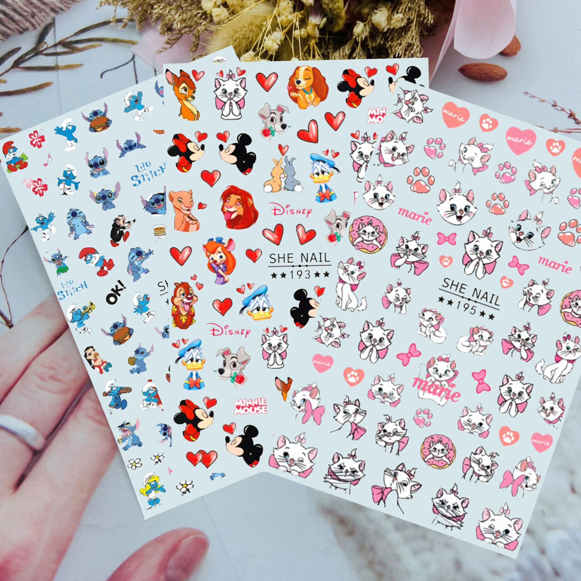 Cartoon Character Nail Stickers Disney Mickey Nail Decal Nail Art Decoration Press Nail DIY Mary Cat Stitch Nail Art Sticker
Cartoon Character Nail Stickers Disney Mickey Nail Decal Nail Art Decoration Press Nail DIY Mary Cat Stitch Nail Art Sticker